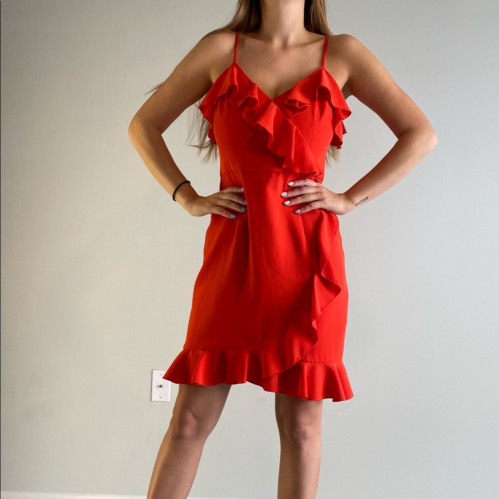 Summer red dress